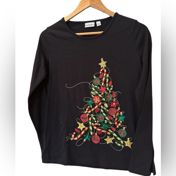 Kim Rogers Christmas Long Sleeve Shirt Size Small - Picture 1 of 6